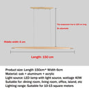 Modern White Wood Linear Pendant Light