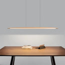 Modern White Wood Linear Pendant Light