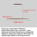 Modern White Wood Linear Pendant Light