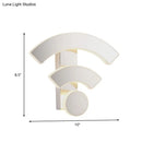 GobekUsa Modern Wifi Logo Sconce Light: Acrylic LED Wall Lamp in Warm/White Light for Bedroom