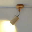 GobekUsa LED Ceiling Lamp: Modern Wood Design with Spotlight for Various Spaces