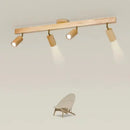 GobekUsa LED Ceiling Lamp: Modern Wood Design with Spotlight for Various Spaces