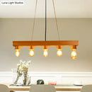 GobekUsa Modern Wood Bubble Hanging Ceiling Light with 5 Beige Heads – Ideal for Dining Room