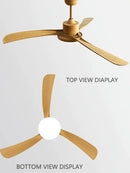 GobekUsa 56 Inch 3-Leaf Fan Light with Remote Control for Modern Restaurant Settings