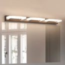 GobekUsa Modern Acrylic Rectangle Vanity Sconce - 2/3 Heads Black Wall Lighting for Bathroom with Warm/White Light