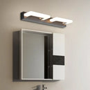 GobekUsa Modern Acrylic Rectangle Vanity Sconce - 2/3 Heads Black Wall Lighting for Bathroom with Warm/White Light