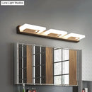 GobekUsa Modern Acrylic Rectangle Vanity Sconce - 2/3 Heads Black Wall Lighting for Bathroom with Warm/White Light