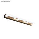 GobekUsa Modern Acrylic Rectangle Vanity Sconce - 2/3 Heads Black Wall Lighting for Bathroom with Warm/White Light