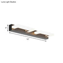 GobekUsa Modern Acrylic Rectangle Vanity Sconce - 2/3 Heads Black Wall Lighting for Bathroom with Warm/White Light