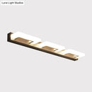 GobekUsa Modern Acrylic Rectangle Vanity Sconce - 2/3 Heads Black Wall Lighting for Bathroom with Warm/White Light