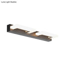GobekUsa Modern Acrylic Rectangle Vanity Sconce - 2/3 Heads Black Wall Lighting for Bathroom with Warm/White Light