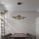 GobekUsa Double Circular LED Chandelier for Dining, Living Room, Kitchen - Modern Nordic Design