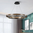 GobekUsa Double Circular LED Chandelier for Dining, Living Room, Kitchen - Modern Nordic Design