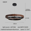 GobekUsa Double Circular LED Chandelier for Dining, Living Room, Kitchen - Modern Nordic Design