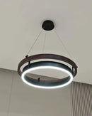 GobekUsa Double Circular LED Chandelier for Dining, Living Room, Kitchen - Modern Nordic Design