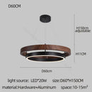 GobekUsa Double Circular LED Chandelier for Dining, Living Room, Kitchen - Modern Nordic Design
