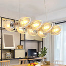 GobekUsa Modern Glass Hanging Light Fixture - Cognac Bubble Shade Island Lighting