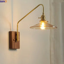 GobekUsa Glass Copper LED Wall Sconce Modern Stair Light Fixtures