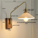 GobekUsa Glass Copper LED Wall Sconce Modern Stair Light Fixtures