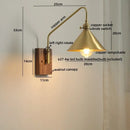 GobekUsa Glass Copper LED Wall Sconce Modern Stair Light Fixtures