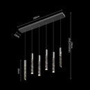 GobekUsa Crystal Column LED Chandelier: Luxury Pendant Lamp for Staircase, Modern Home Decor Lighting