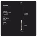 GobekUsa Crystal Column LED Chandelier: Luxury Pendant Lamp for Staircase, Modern Home Decor Lighting