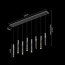 GobekUsa Crystal Column LED Chandelier: Luxury Pendant Lamp for Staircase, Modern Home Decor Lighting