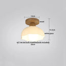 GobekUsa LED Ceiling Lamp Modern Style Wood Glass Luminaria