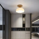 GobekUsa LED Ceiling Lamp Modern Style Wood Glass Luminaria