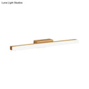 GobekUsa Minimalist Wood Linear Vanity Sconce Light - Beige LED Wall Fixture (16"/23.5"/31.5" Width)