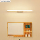 GobekUsa Minimalist Wood Linear Vanity Sconce Light - Beige LED Wall Fixture (16"/23.5"/31.5" Width)