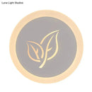 GobekUsa Contemporary LED Flush Wall Sconce in White with Leaf Pattern - Modern Circle Design