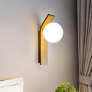 GobekUsa Modern Bronze/Copper Dining Room Wall Lamp: 1-Bulb Sconce Light with Milk Glass Shade