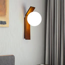 GobekUsa Modern Bronze/Copper Dining Room Wall Lamp: 1-Bulb Sconce Light with Milk Glass Shade
