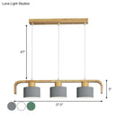 GobekUsa Nordic 3/4 Head Metal Island Chandelier for Dining Room & Kitchen