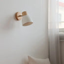 Modern wood and ribbed glass wall light fixture bedroom sconce by Decorbites