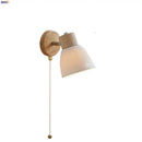 Modern wood and ribbed glass wall light fixture bedroom sconce by Decorbites