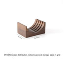Modern wood and silver coffee filter stand kitchen storage rack by Decorbites