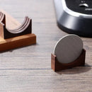 Modern wood and silver coffee filter stand kitchen storage rack by Decorbites