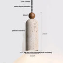 GobekUsa Iron LED Pendant Light Fixture for Home Living Room, Restaurant Yellow Travertine Ball Hang Lamp