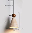 GobekUsa Iron LED Pendant Light Fixture for Home Living Room, Restaurant Yellow Travertine Ball Hang Lamp