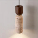 GobekUsa LED Wall Lamp Pull Chain Switch Wood Nordic Modern Yellow Travertine Mirror Light