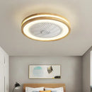GobekUsa 20" Wood Ceiling Fan with APP Remote Control & LED Light, Modern Living Bedroom Design
