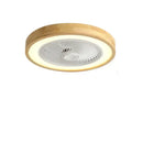 GobekUsa 20" Wood Ceiling Fan with APP Remote Control & LED Light, Modern Living Bedroom Design