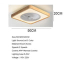 GobekUsa 20" Wood Ceiling Fan with APP Remote Control & LED Light, Modern Living Bedroom Design