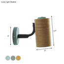 GobekUsa Wooden Wall Mounted Macaron Sconce Light Fixture - 1 Head Tube Lamp in Yellow/Green/Blue for Bathroom