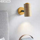 GobekUsa Wooden Wall Mounted Macaron Sconce Light Fixture - 1 Head Tube Lamp in Yellow/Green/Blue for Bathroom