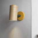 GobekUsa Wooden Wall Mounted Macaron Sconce Light Fixture - 1 Head Tube Lamp in Yellow/Green/Blue for Bathroom