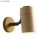 GobekUsa Wooden Wall Mounted Macaron Sconce Light Fixture - 1 Head Tube Lamp in Yellow/Green/Blue for Bathroom