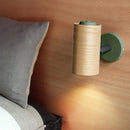 GobekUsa Wooden Wall Mounted Macaron Sconce Light Fixture - 1 Head Tube Lamp in Yellow/Green/Blue for Bathroom